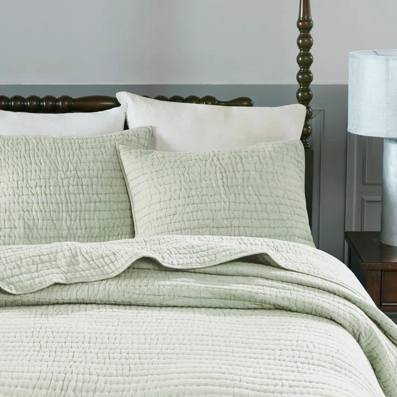Madison Park Signature Madison Park Signature Serene 3 Piece Hand Quilted Cotton Quilt Set