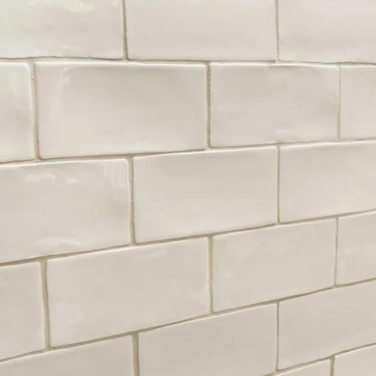 Barcelona 3x6 Blanco Polished Ceramic Subway Wall Tile (5.38 Sq. Ft. / Case)