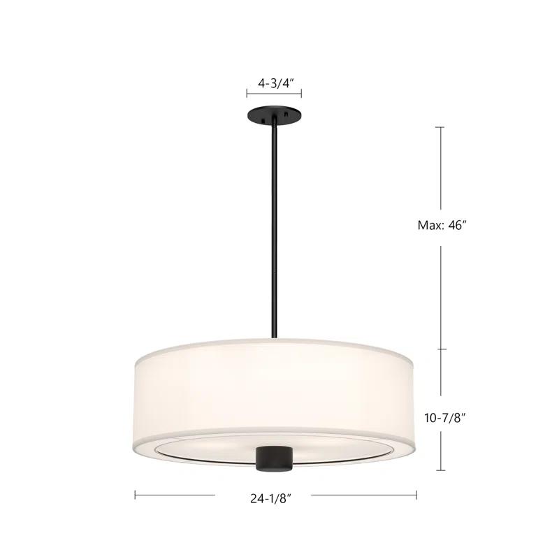 Theo Fabric Semi Flush Mount