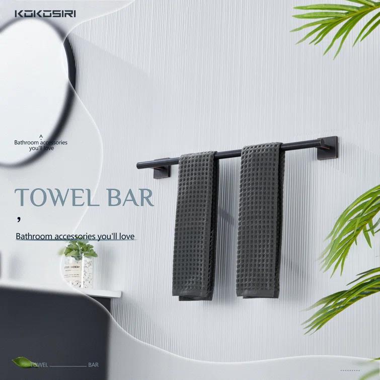 KOKOSIRI 24" Bathroom Towel Bar Wall Mounted B4005ORB-L24