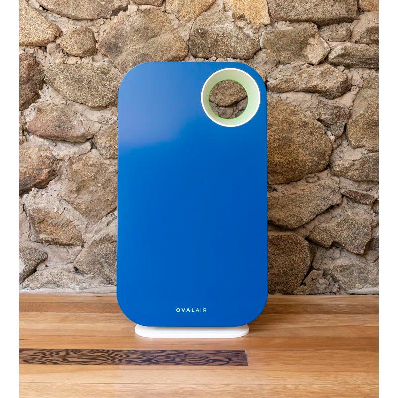 OVAL AIR OVAL AIR 3-Stage H13 True HEPA 5-in-1 Air Purifier reduces Allergies, Asthma, Pets, Odor, Smoke