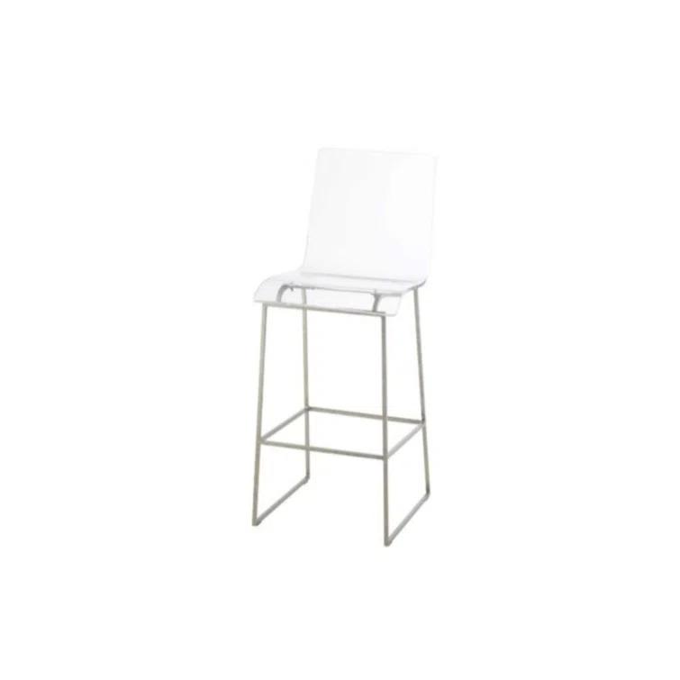 Gabby King 30.25" Bar Height Stool - Silver