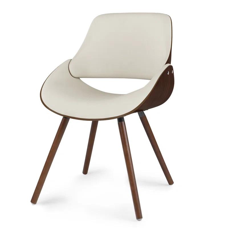 Simpli Home Malden Upholstered Dining Chair with Ergonomic Solid Wood Frame and Mid-Century Modern Style