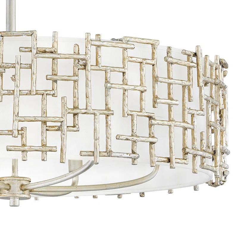 Fredrick Ramond Lighting - Farrah-6 Light Medium Drum Chandelier in Transitional