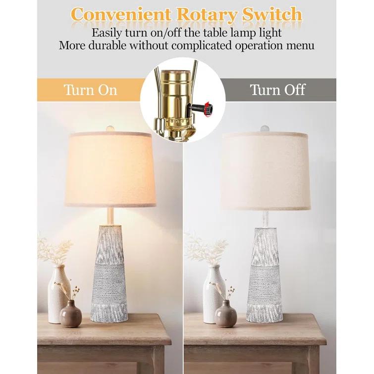 Red Barrel Studio® Resin Table Lamp (Set of 2)