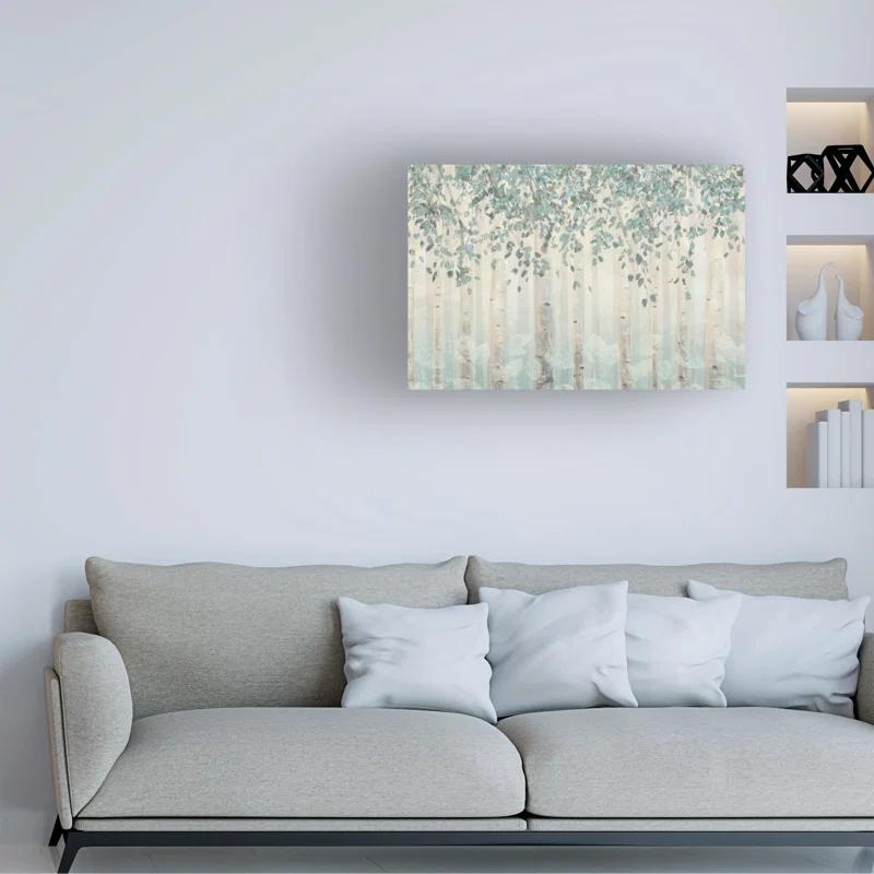 Winston Porter " Dream Forest I Silver Leaves " by James Wiens Painting Print