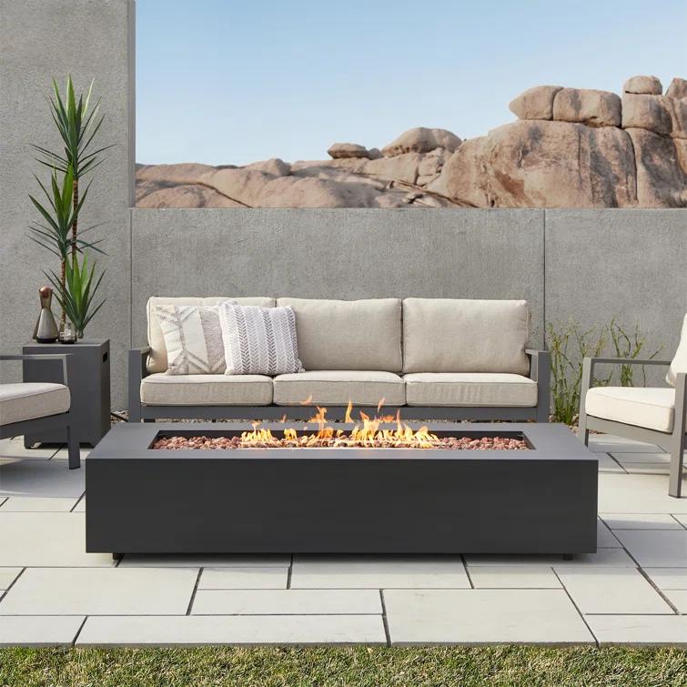 AEGEAN Propane / Natural Gas Outdoor Fire Pit Table