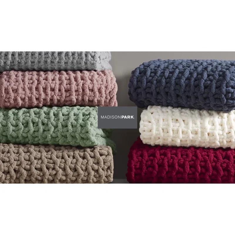 Chenille Chunky Knit Throw