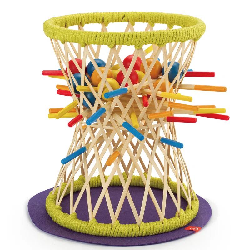 HaPe Hape: Pallina Original - Skill & Strategy Game, Ball Catching, Bamboo, 20 Sticks, 16 Balls, Solo Or Group Play, Versatile Play Options, Kids Ages 3+