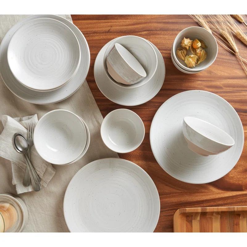 Sango Siterra 16-Piece Rustic White Stoneware Dinnerware Set - Service For 4, Plate & Bowl Set & Reviews | AllModern