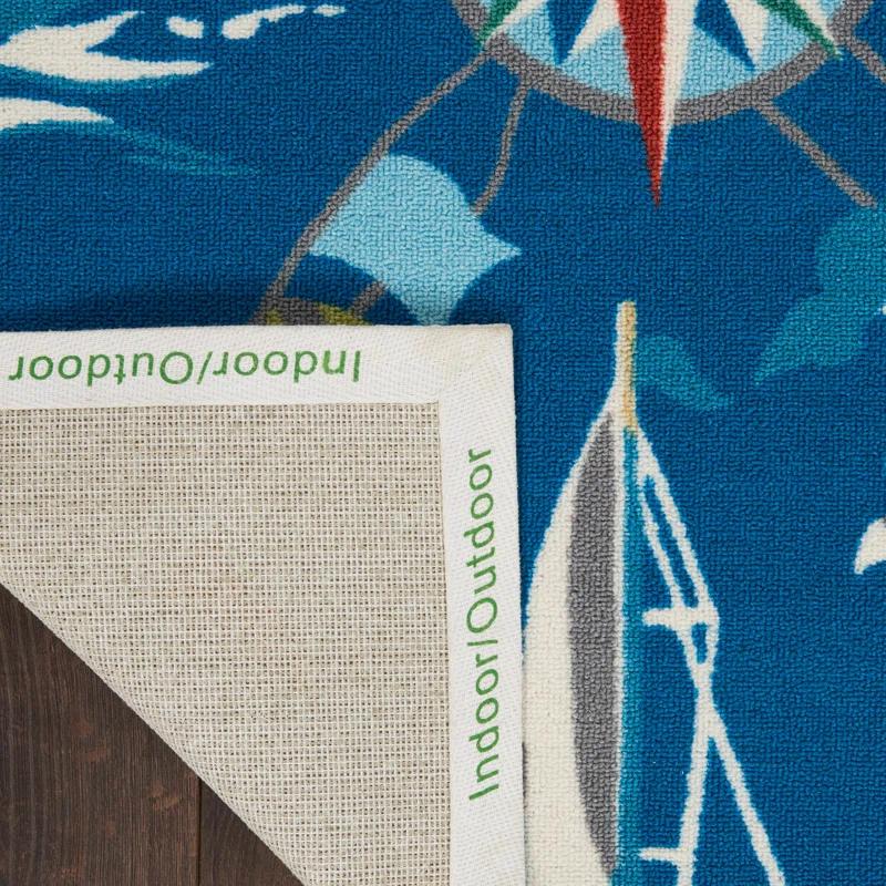 Waverly Navy Outdoor Area Rug