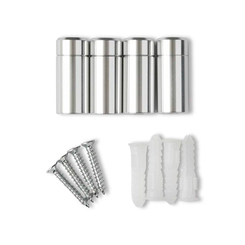 Wexel Art 1-Inch Standard Wall Mounts Grade Acrylic Floating Frames, Silver (Pack Of 4)