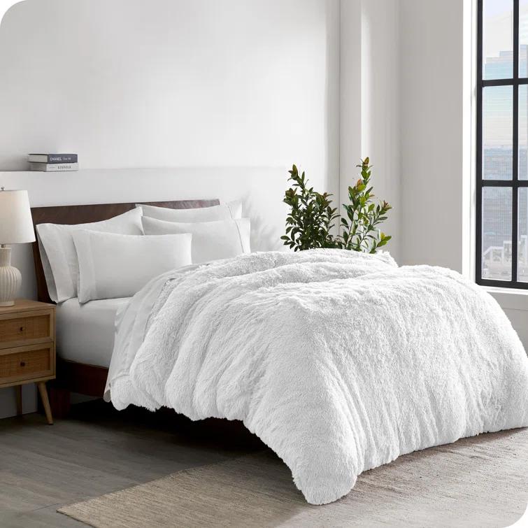 Bare Home Shaggy Fleece Plush Duvet Cover
