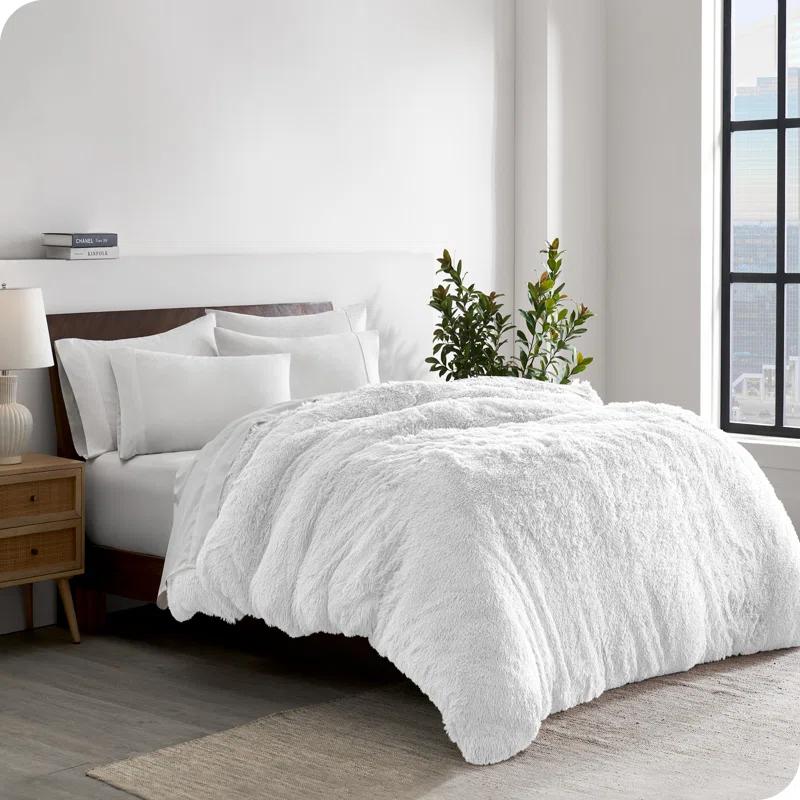 Bare Home Shaggy Fleece Plush Duvet Cover