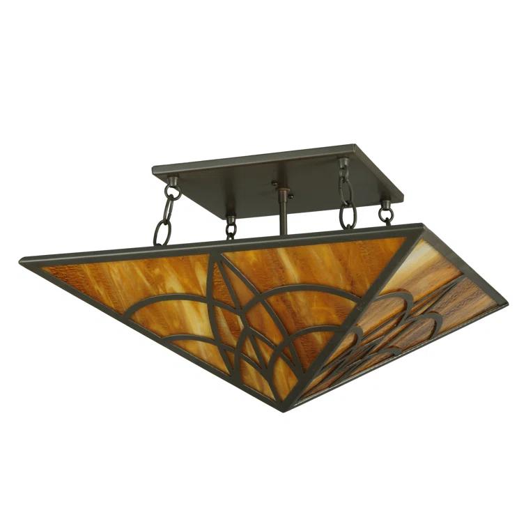 Meyda Lighting Scottsdale Glass Semi Flush Mount
