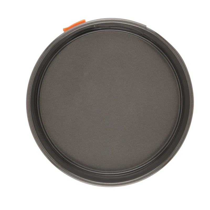 Gray Nonstick 9-Inch Springform Pan with Orange Grip