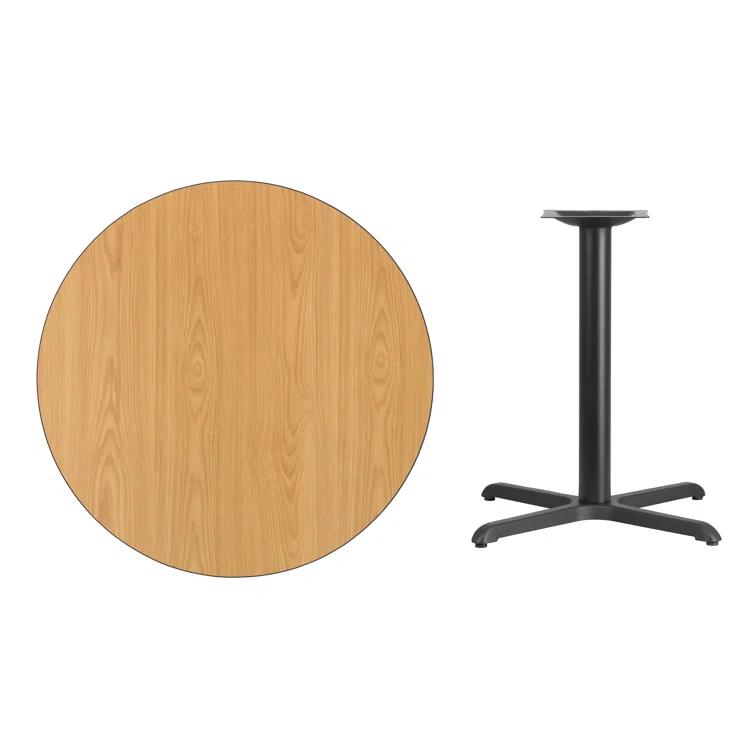 Flash Furniture Carrus Round Laminate Table Top with Height Table Base