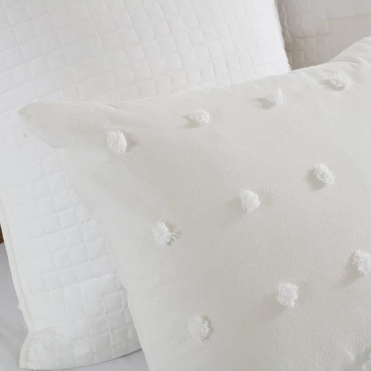 Intelligent Design Brooklyn Cotton Jacquard Comforter Set with Euro Shams and Throw Pillows