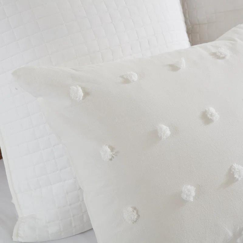 Intelligent Design Brooklyn Cotton Jacquard Comforter Set with Euro Shams and Throw Pillows