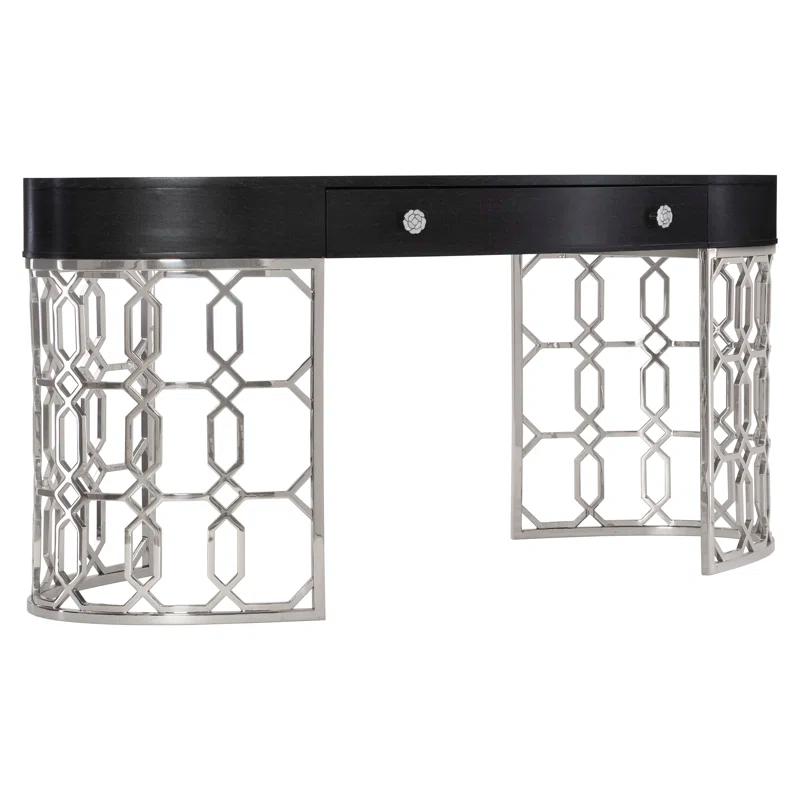 Bernhardt Silhouette Oval Metal Base Writing Desk