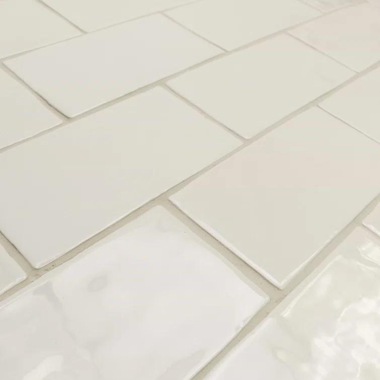Barcelona 3x6 Blanco Polished Ceramic Subway Wall Tile (5.38 Sq. Ft. / Case)