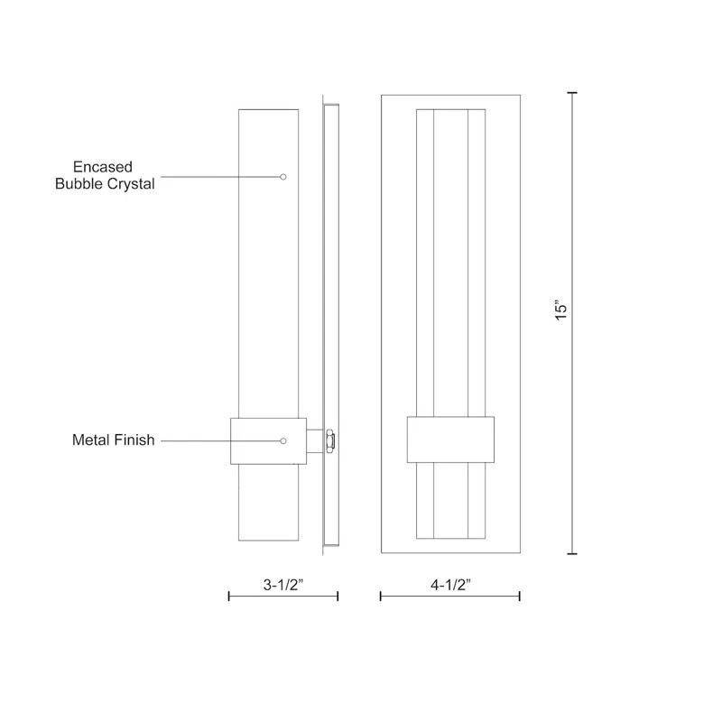 Warwick Aluminum LED Flush Mounted Sconce