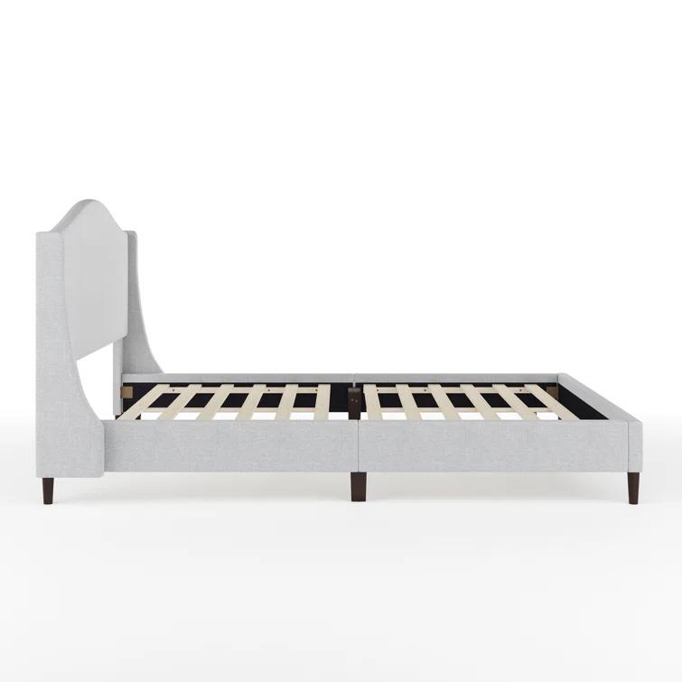 Martha Stewart Martha Stewart Amelia Upholstered Platform Bed With Curved Headboard