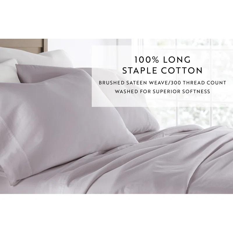Sateen Long-Staple Cotton Deep Pocket Sheet Set
