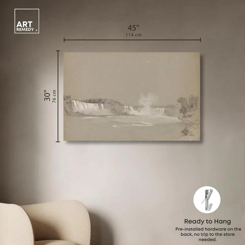 Art Remedy Niagara Falls Canvas Vintage Art Prints by Art Remedy