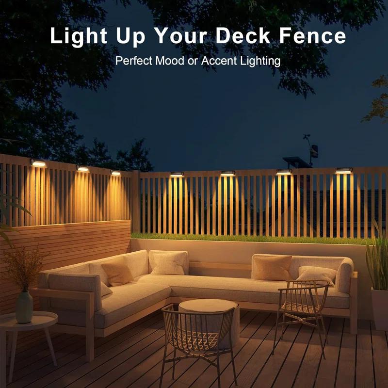 WdtPro Matte Black Solar Powered Integrated LED Step Light Kit (Set of 8)