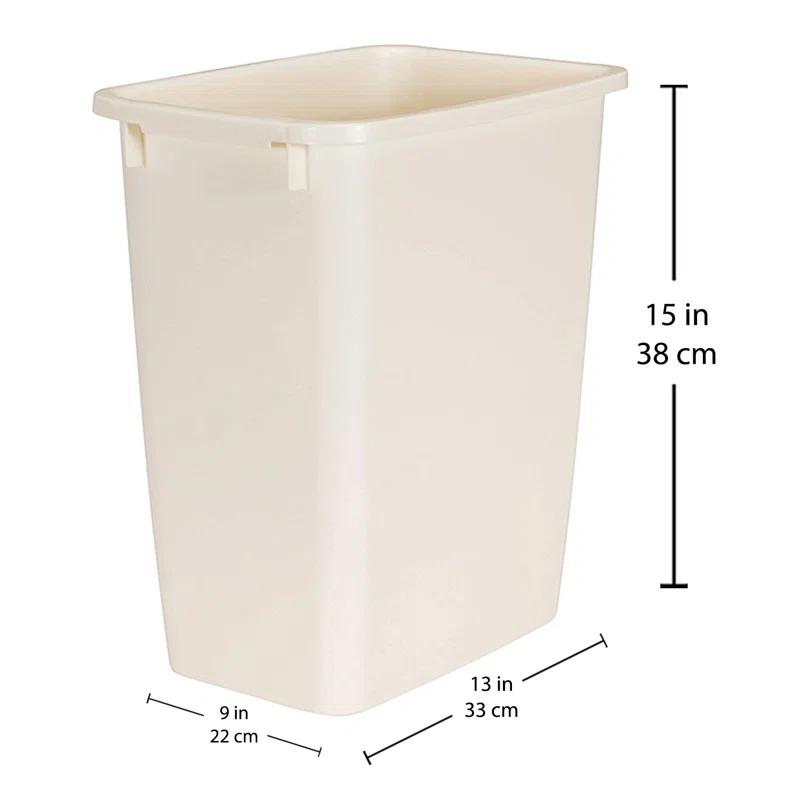 Rubbermaid Commercial Products Rubbermaid 21 Quart Kitchen, Bathroom, and Office Wastebasket Trash Can, Bisque