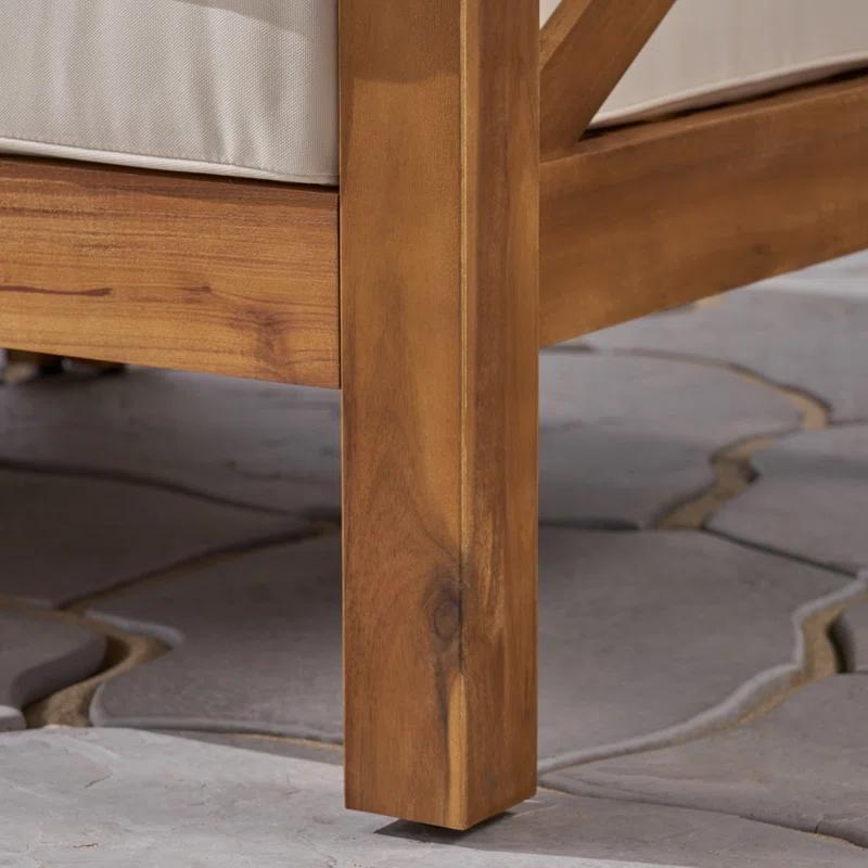 Highland Dunes 30.3'' Acacia Outdoor Patio Sofa