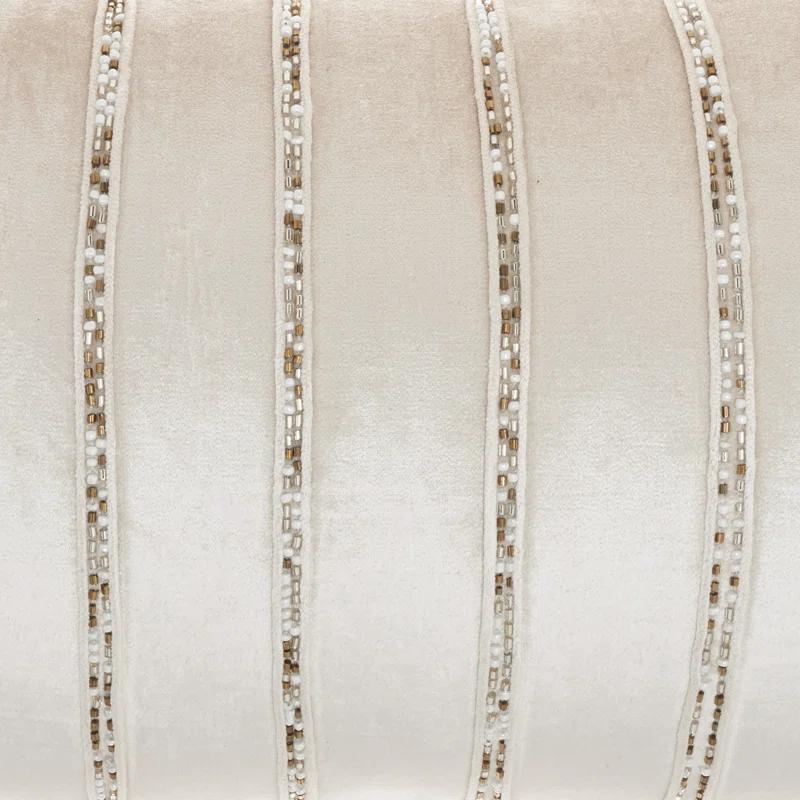 Mina Victory AZ217-012021 Sequined Cotton Blend;Viscose Throw Pillow