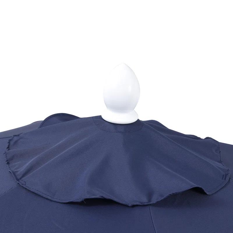 Arlmont & Co. Teretha 9 ft. Classic Cottage Tassel Market Patio Umbrella with Auto-Tilt, Crank, and UV Protection & Reviews | Wayfair