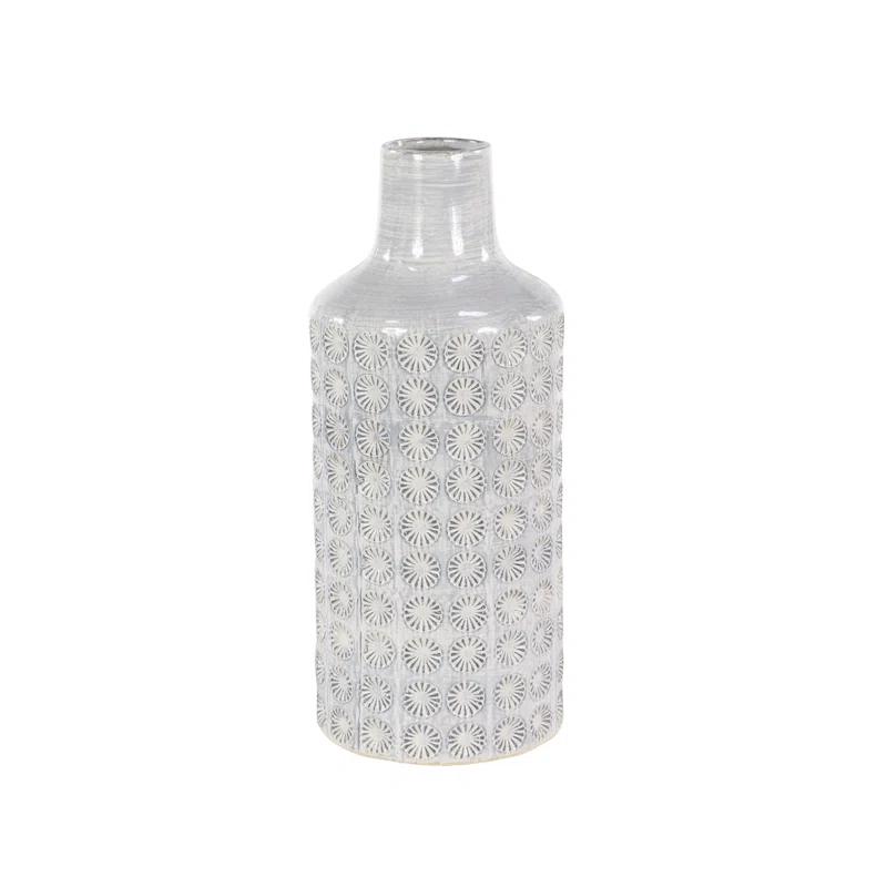 CosmoLiving by Cosmopolitan Porcelain Ceramic Floral Decorative Vase