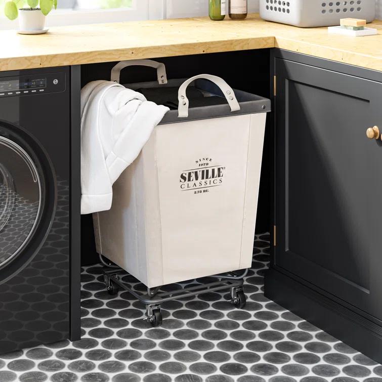Seville Classics Rolling Commercial Laundry Hamper