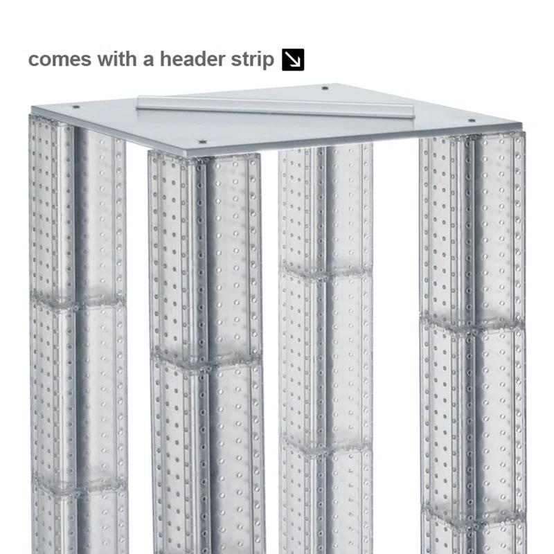 Azar Displays 700228-BLU Multi-Tower Pegboard Floor Display on Wheeled Base. Panel Size: 4"W x 48"H