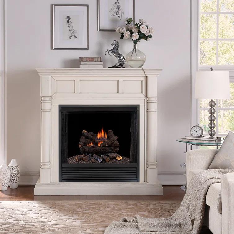 Duluth Forge Duluth Forge Vent less Dual Fuel Gas Log Set, Stacked Oak, T-Stat Control