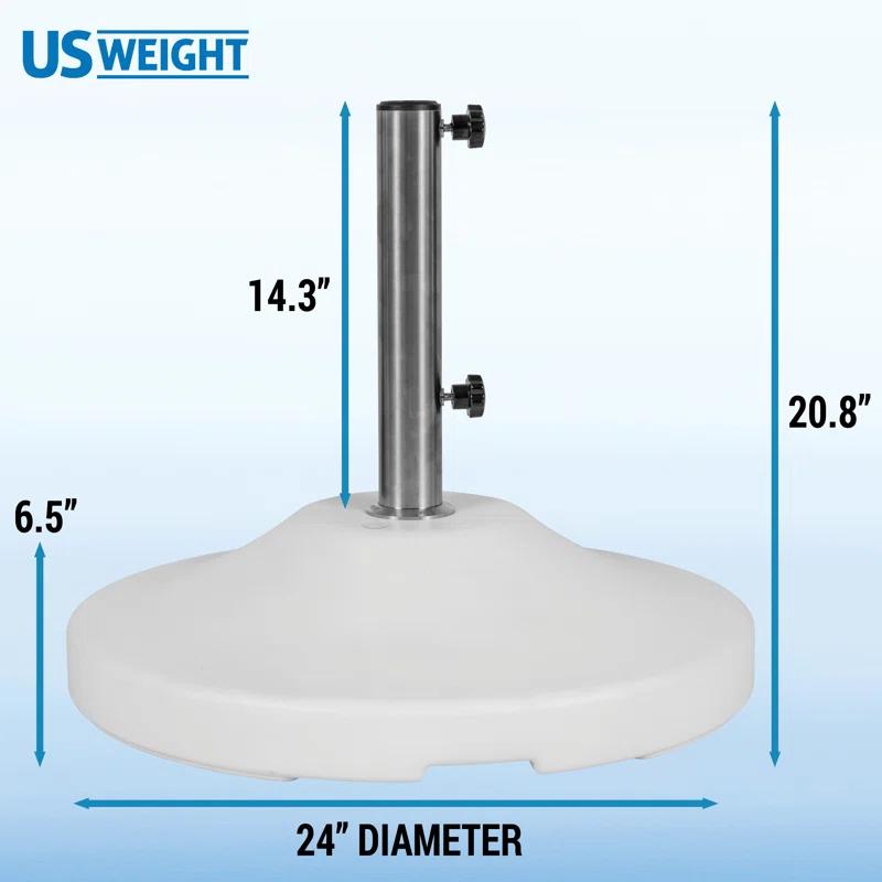 US Weight Fillable 120lb Capacity Free Standing Patio Umbrella Base