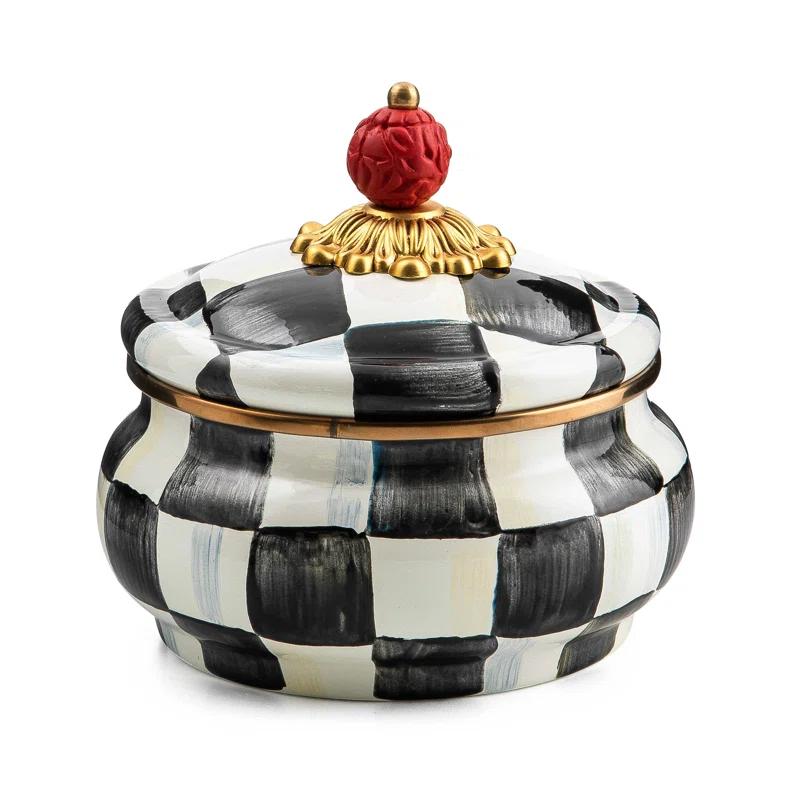MacKenzie-Childs Courtly Check® Squashed Pot