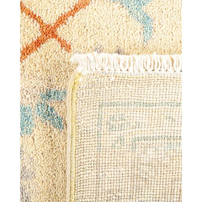 Isabelline Roselotte One-of-a-Kind 9' 1" X 11' 9" 2010s Wool Area Rug in Ivory