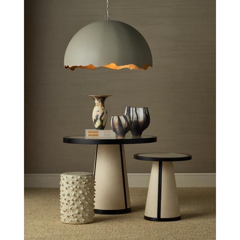 Currey & Company Deanna Raffia Entry Table