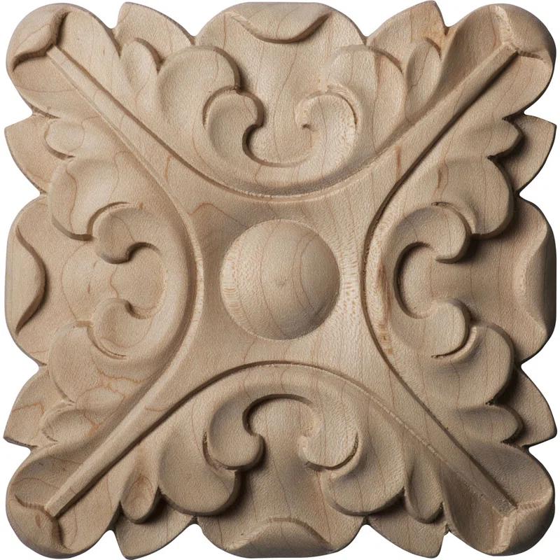 Acanthus H W D Wood Rosette Applique