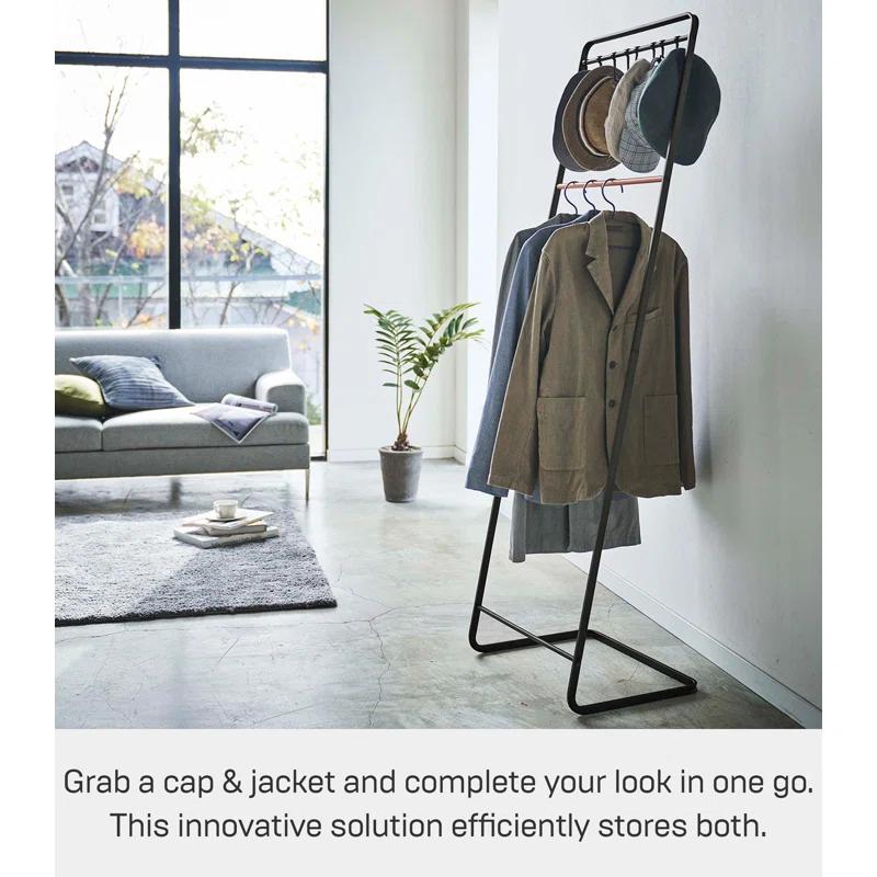 Yamazaki Home Steel 8 - Hook Freestanding Coat Rack