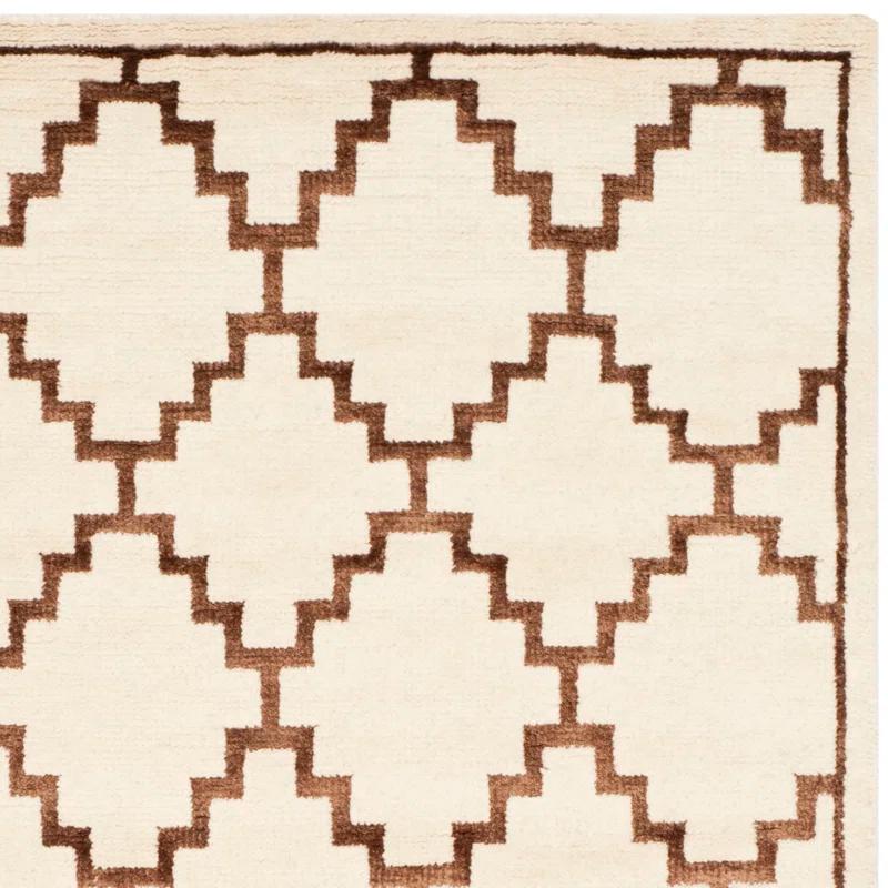 Safavieh Mosaic Hand Knotted Wool And Viscose Geometric Rug