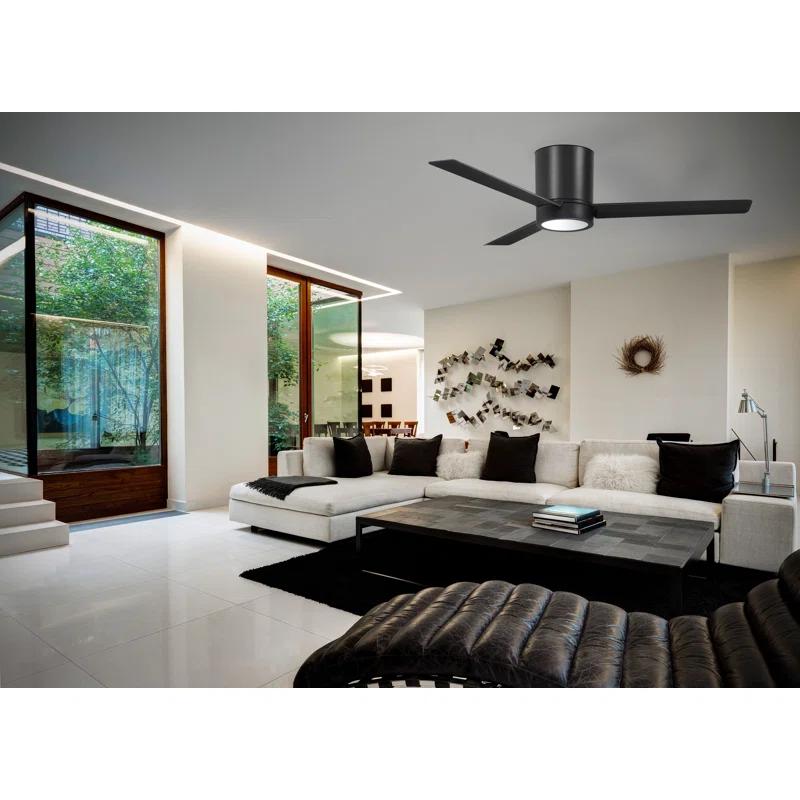 52'' 3 - Blade LED Propeller Ceiling Fan with Remote Control and Light Kit Included