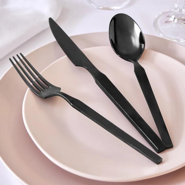 Godinger Silver Art Co Oliver Mirrored 18/10 Stainless Steel Flatware 20 Piece, Service For 4