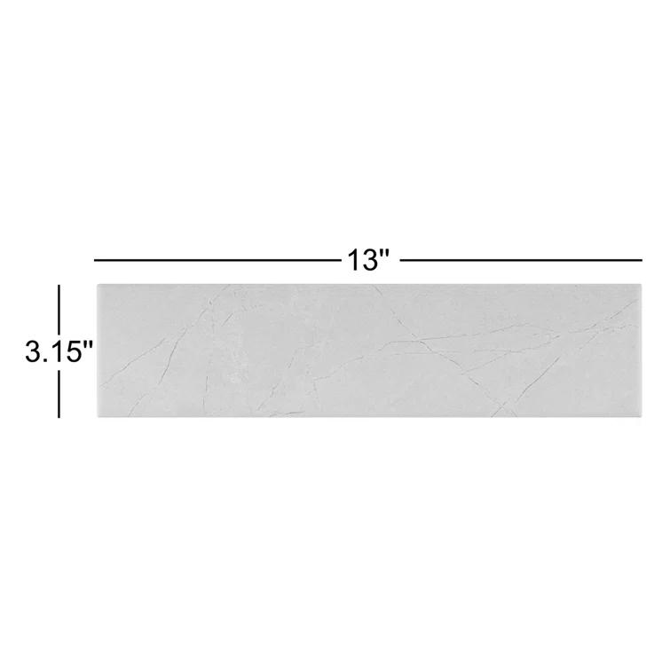 Supreme Tile Elegance Subway 3.15 in. x 12.99 in. Matte Porcelain Marble look Floor and Wall Tile