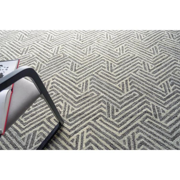 EXQUISITE RUGS Exquisite Rugs Naturals Handmade Hand-Tufted New Zealand Wool On Canvas Gray/Ivory Area Rug