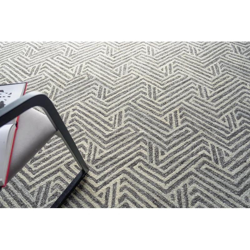 EXQUISITE RUGS Exquisite Rugs Naturals Handmade Hand-Tufted New Zealand Wool On Canvas Gray/Ivory Area Rug